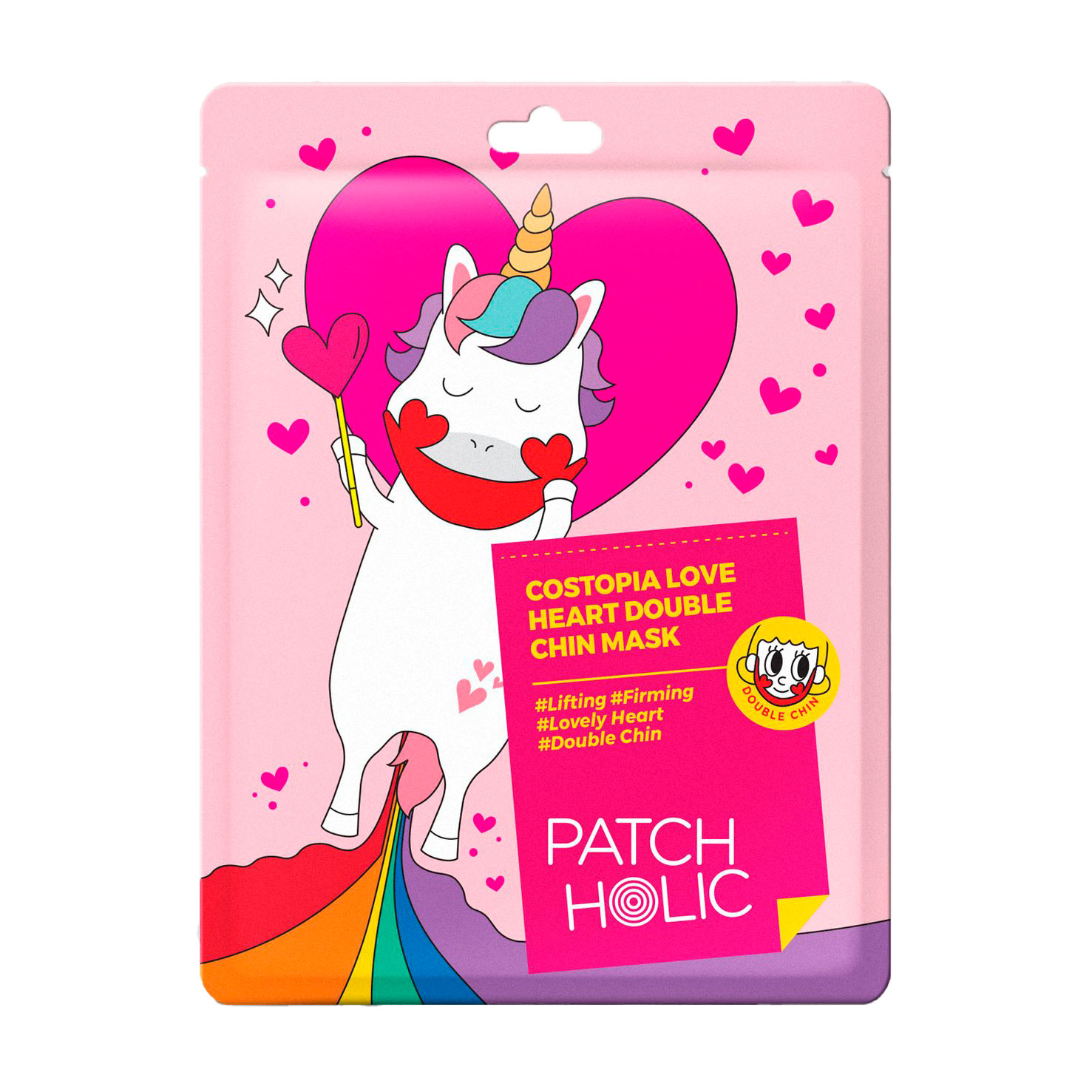 Уцінка! Маска для зони підборіддя Patch Holic Costopia Love Heart Double Chin Mask, 12 г